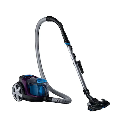 Aspirator fara sac Philips PowerPro Compact FC9333/09, 650 W, PowerCyclone 5, Perii TriActive, Parchet, Filtru Anti-Alergic ECARF, Mov [2]
