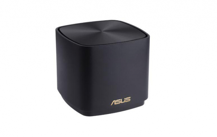 Asus dual-band large home Mesh ZENwifi system, XD4 PLUS 1 pack; black, AX1800 , 1201 Mbps+ 574 Mbps, 128 MB Flash, 256 MB RAM ; IEEE 802.11a, IEEE 802.11b, IEEE 802.11g, WiFi 4 (802.11n), WiFi 5 (802.