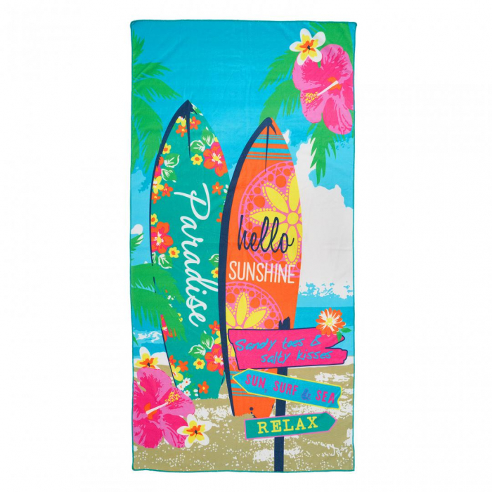 Beach Towel 90x180 cm Surf Material : 100% polyester, 220 GSM