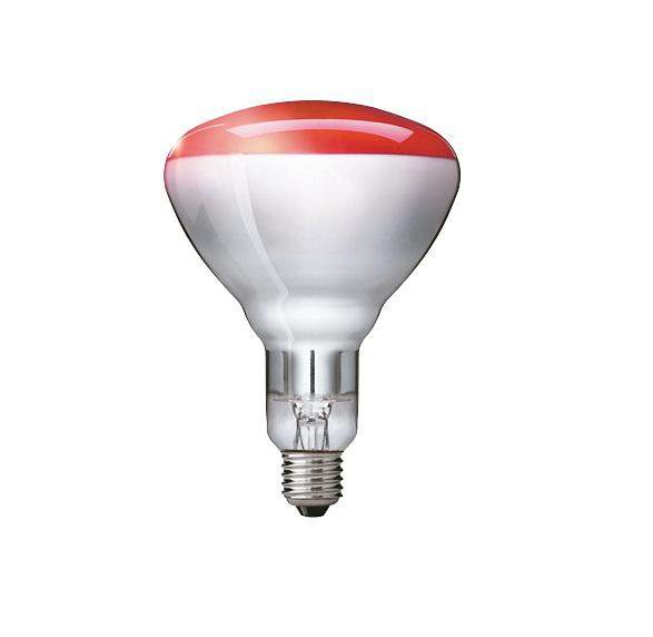 Bec InfraRosu Industrial Philips, E27, 150W, 230V, dimabil, incandescent, culoare alb rosu, 125x125x173