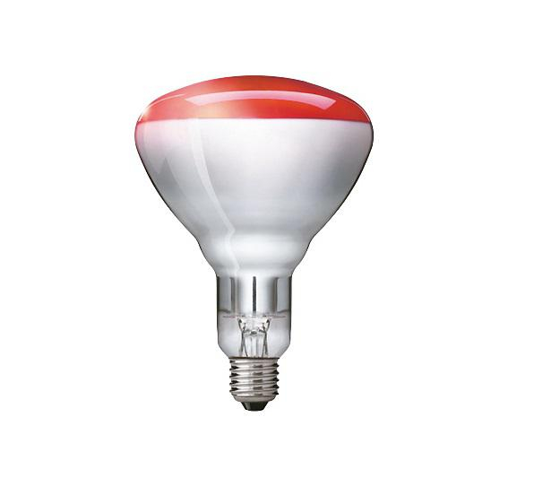 Bec InfraRosu Industrial Philips, E27, 250W, 230V, dimabil, incandescent, culoare alb rosu, 125x125x173