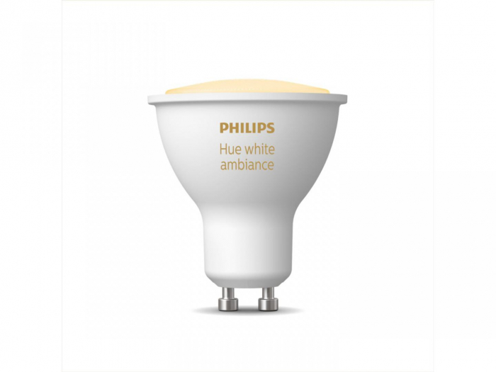 Bec LED inteligent Philips Hue Spot, Bluetooth, GU10, 5W, 350 lm, lumina alba (2200-6500K)