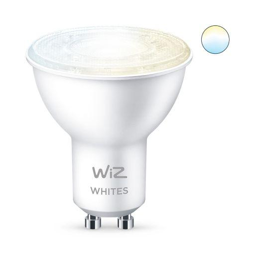 Bec LED inteligent WiZ Connected Whites, Wi-Fi, GU10, 4.9W (50W), 345 lm, lumina alba (2700-6500K), compatibil Google Assistant Alexa Siri