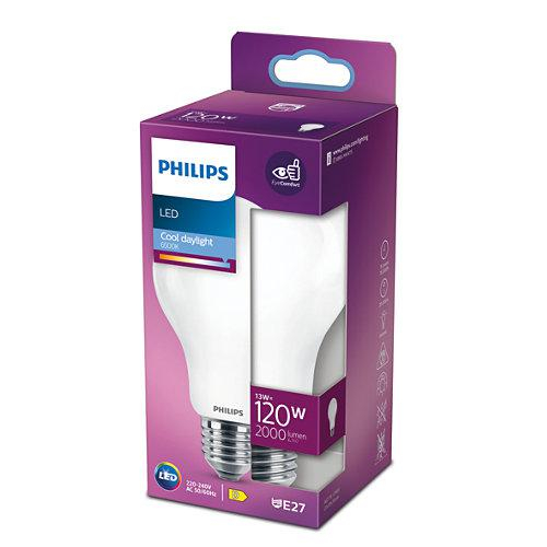 Bec LED Philips Classic A67, EyeComfort, E27, 13W (120W), 2000 lm, lumina rece (6500K), mat