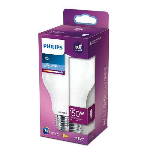 Bec LED Philips Classic A67, EyeComfort, E27, 17.5W (150W), 2452 lm, lumina rece (6500K), mat