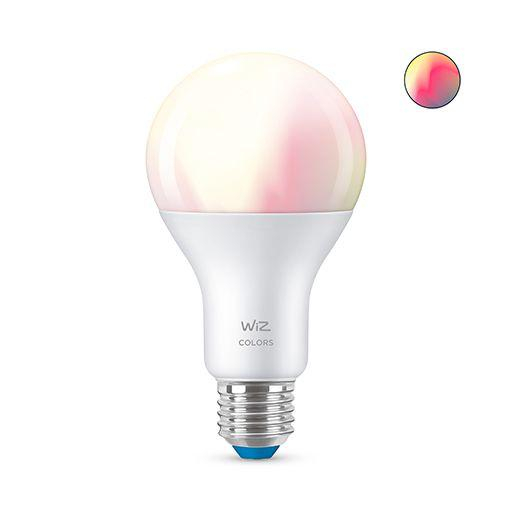 Bec LED RGB inteligent WiZ Connected Colors A67, Wi-Fi, E27, 13W (100W), 1521 lm, lumina alba si color (2700-6500K), compatibil Google Assistant Alexa Siri