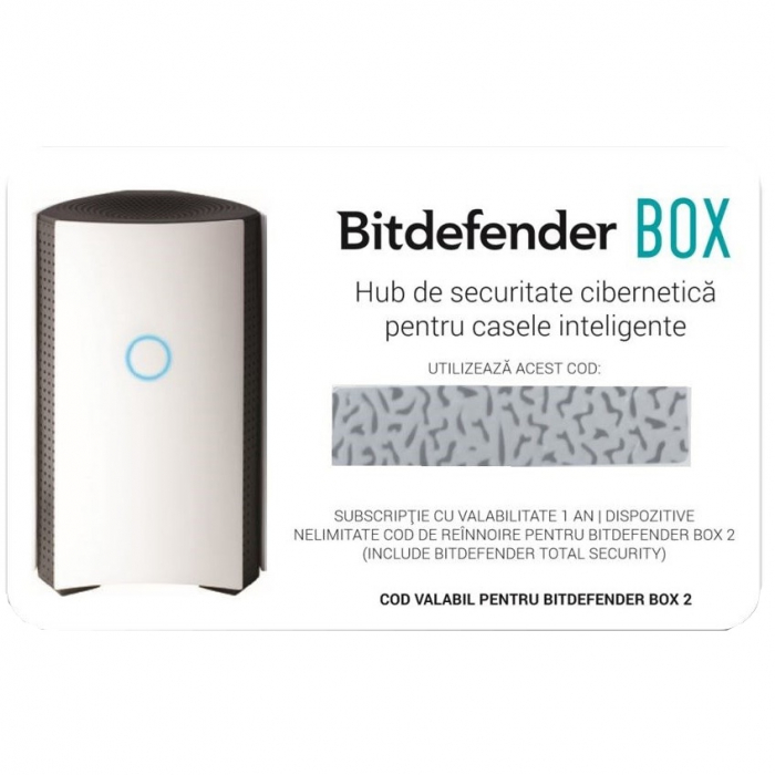Bitdefender BOX subscription scratch card unlimited, 1 an