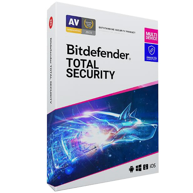 Bitdefender Total Security Premium VPN, 1 an, 10 dispozitive