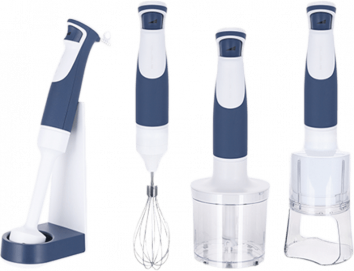 Blender 4 in 1 Emerio HB-113258.2, 500W, tija din otel inoxidabil, reglabil,  Alb/albastru [4]