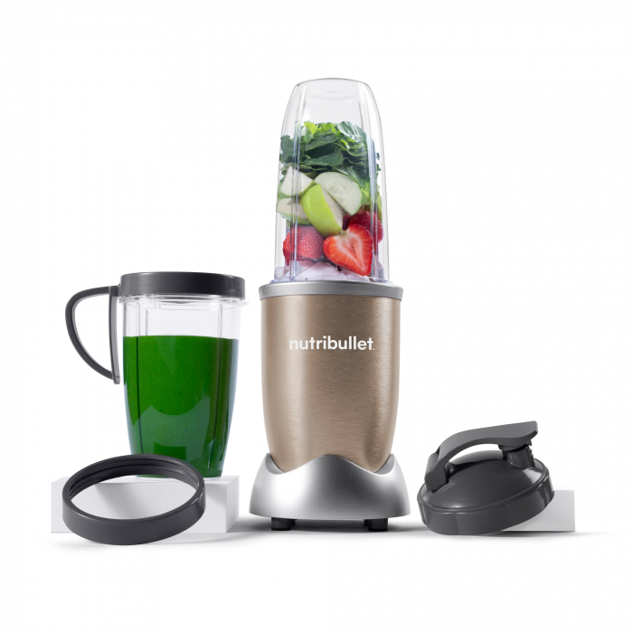 Blender Nutribullet Pro, 900 W, 1 viteza, cupa inalta 0.9l, cupa inalta 0.7l, 5 accesorii, Bronz