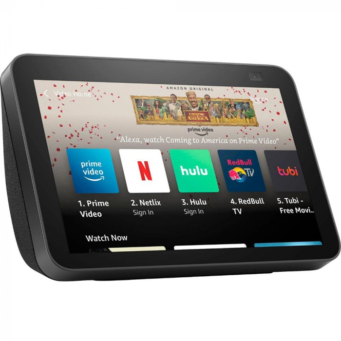 Boxa inteligenta Amazon Echo Show 8 (2nd Gen), 8 Touch Screen, Camera 13 MP, Wi-Fi, Bluetooth, Negru