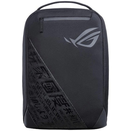 BP1501G ROG BACKPACK 15_17, Black, Holographic Edition, Stylish, gaming-inspired design with the cyber-text pattern and ROG Logo, Quick- access exterior pocket for your essential accessories, Generou