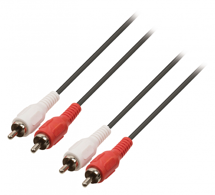 Cablu audio 2x rca tata - 2x rca tata 1.5m, set 6 blistere, well