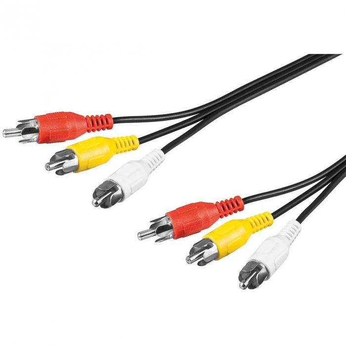 Cablu Audio-Video Goobay 3RCA-3RCA CABLE-521A 3, 3M