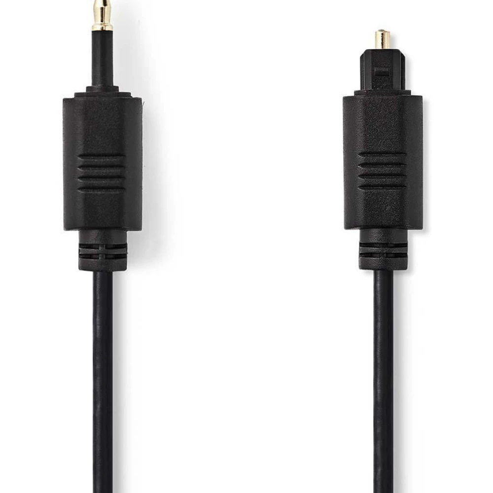 Cablu optic toslink tata - optic 3.5 mm tata, 2m, negru, nedis