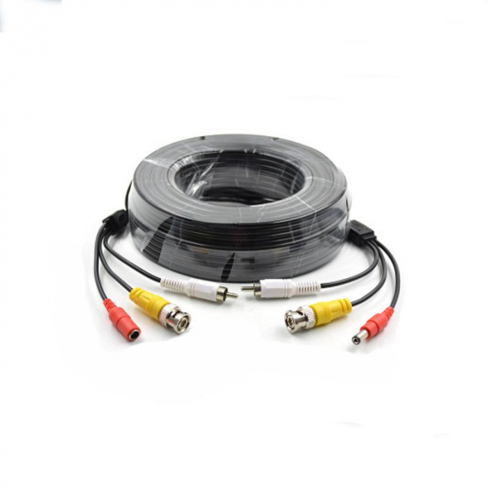 Cablu video cu alimentare si audio 15 metri LN-EC04-15M-AUDIO; conectori: BNC + DC+RCA; Video Conductor: 26 AWG; nsulation: 2.0mm Foam PE; Power Conductor: 23 AWG x2C Red Black ID: 1.2mmPE OD: 3.5mmP