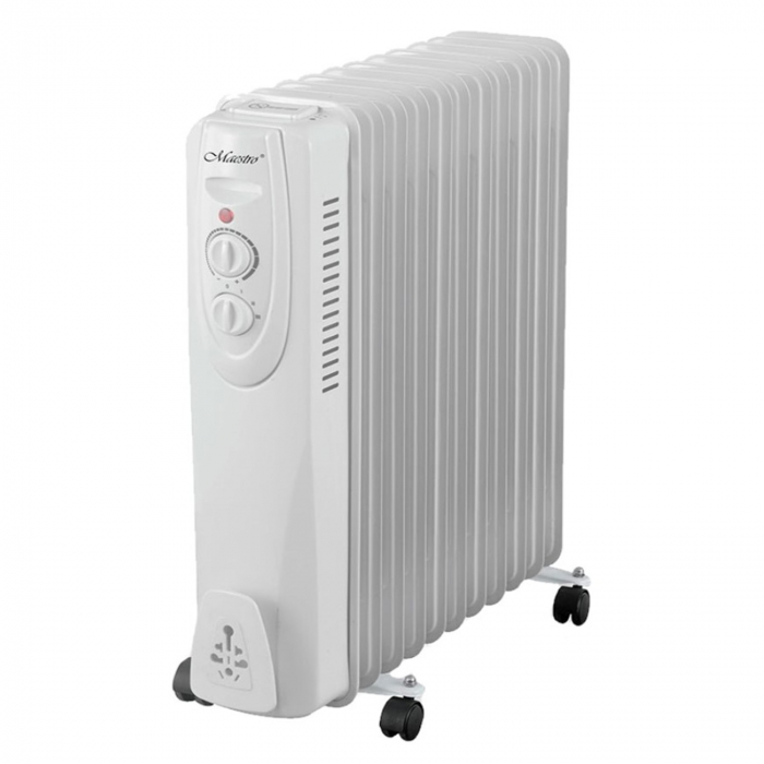 Calorifer pe ulei cu 11 elemente, Maestro MR-950, 2500W, alb