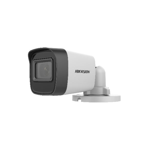 Camera de supraveghere Hikvision MINI BULLET DS-2CE16H0T-ITFS 3.6mm fixed focal lens, Smart IR, up to 30 m IR distance, Audio over coaxial cable, built-in mic,4 in 1 video output (switchable TVI AHD C