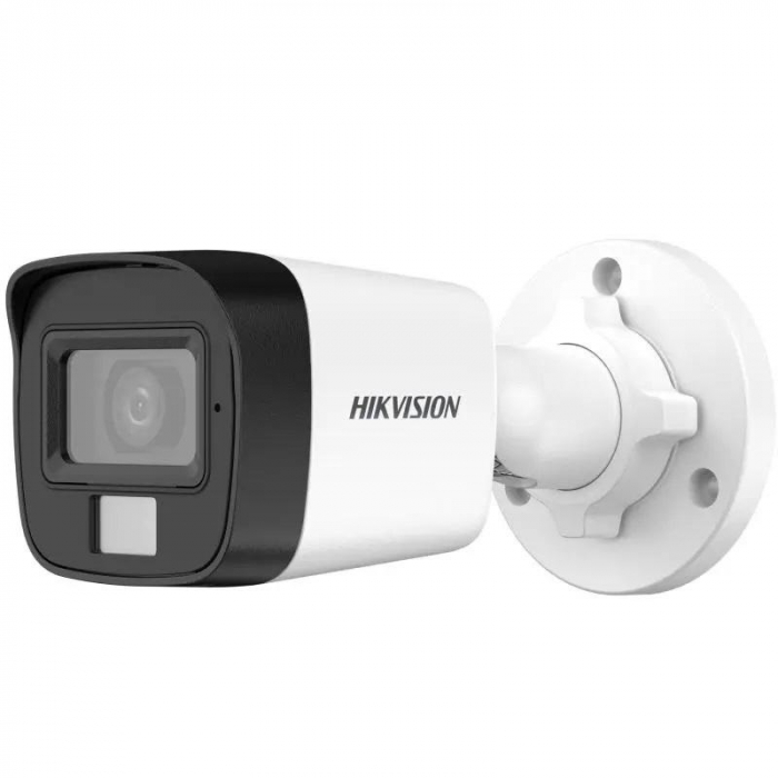 Camera de supraveghere Hikvision Mini Bullet DS-2CE16K0T-LPFS(2.8mm) 5MP; Smart Hybrid Light Audio; Senzor: 3K CMOS; Rezolutie 5MP;Iluminare: 0.01 Lux (F1.6, AGC ON), 0 Lux with IR, Day Night ICR