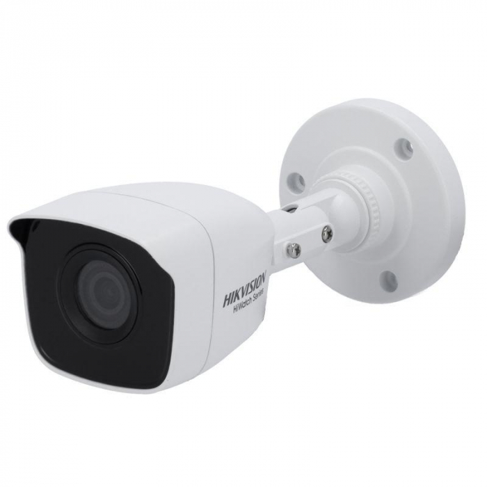 Camera de supraveghere Hikvision Turbo HD Bullet HWT-B150-M 2.8mm; 4MP; seria HiWatch; carcasa metal; 4MP CMOS Sensor, EXIR Bullet, 20m IR, ICR, 0.01 Lux F1.2, 12 VDC, Smart IR, DNR, OSD Menu, IP66, 2