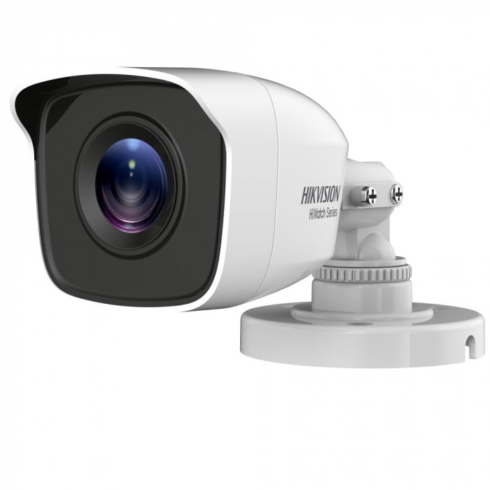 Camera de supraveghere Hikvision Turbo HD Bullet HWT-B150-P; seria HiWatch; 5MP CMOS Sensor, EXIR Bullet, 20m IR, ICR, 0.01 Lux F1.2, 12 VDC, Smart IR, DNR, OSD Menu, IP66, 2.8mm Lens, Support HD-TVI