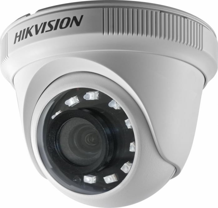Camera de supraveghere Hikvision Turbo HD dome DS-2CE56D0T-IRPF(3.6mm) (C); 2MP; 2MP high performance CMOS; rezolutie 1080P 25fps; iluminare: 0.01 Lux (F1.2, AGC ON), 0 Lux with IR; lentila 3.6mm, viz
