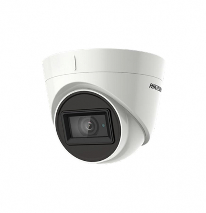 Camera de supraveghere Hikvision Turbo HD Outdoor Dome, DS-2CE76H8T- ITMF(2.8mm); 5 MP; Fixed Lens: 2.8mm; 5MP 20fps, 4MP 25fps(P) 30fps(N) (Defa...