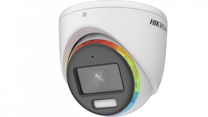 Camera de supraveghere hikvision turbo hd turret ds-2ce70df8t-mfsln (3.6mm); 2mp, color vu - imagini color pe timp de noapte, mirofon audio incor...