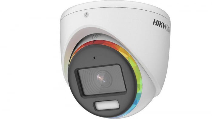 Camera de supraveghere Hikvision Turbo HD turret DS-2CE72DF3T-FS(2.8mm) (O-STD); 2MP, Color Vu - imagini color pe timp de noapte, mirofon audio i...