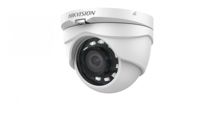 Camera supraveghere Hikvision Dome 4in1 DS-2CE56D0T-IRMF(2.8mm) (C);HD1080p, 2MP CMOS Sensor, 24 pcs LEDs, 25m IR, Outdoor IREyeball, ICR, 0.1 Lux F1.2, 12 VDC, Smart IR, DNR, IP66, 2.8mm Lens, Suppor