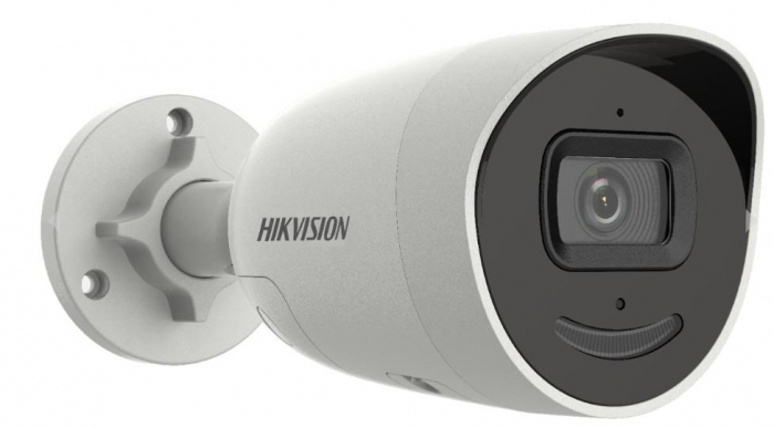 Camera supraveghere Hikvision DS-2CD2046G2-IU SL(2.8mm)C, 4MP, low- light powered by Darkfighter, Acusens deep learning algorithms-filtrarea alarmelor false dupa corpul uman si masini, alarma audio s