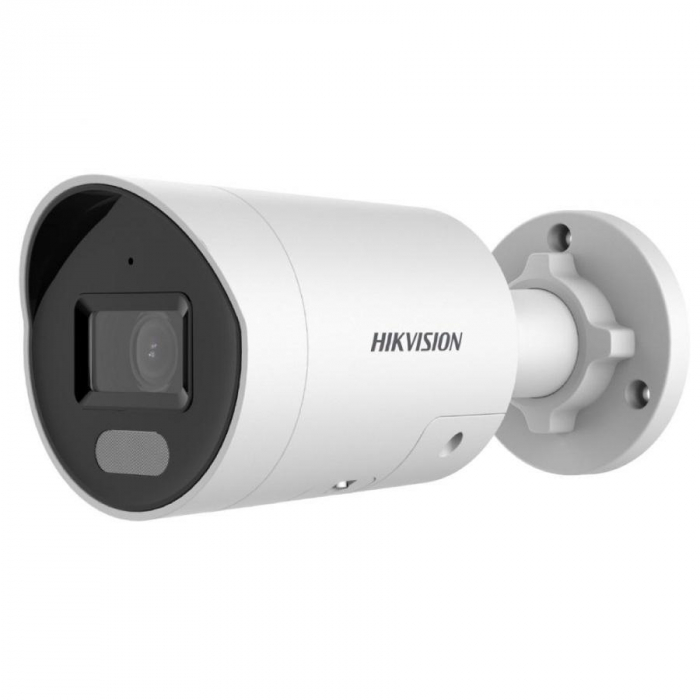 Camera supraveghere Hikvision IP bullet DS-2CD2047G2-LU SL(2.8mm) C, 4MP, ColorVu - imagini color 24 7 (color si pe timp de noapte), Acusens -filtrarea alarmelor false dupa corpul uman si masini, ala