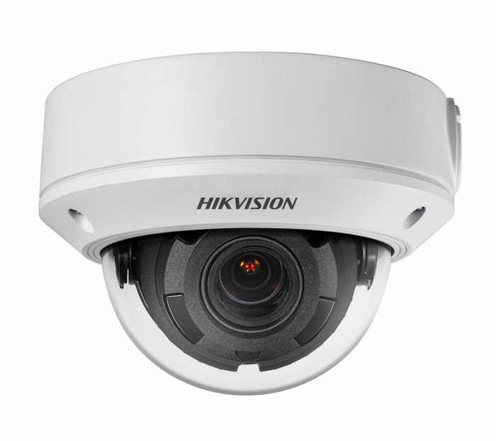 Camera supraveghere Hikvision IP dome DS-2CD1723G0-IZ(2.8-12mm)C; 2MP; 1 2.7 progressive scan CMOS; rezolutie: 1920 A 1080 30fps; H.265+, lentila varifocala motorizata: 2.8-12mm; distanta IR: 30metri