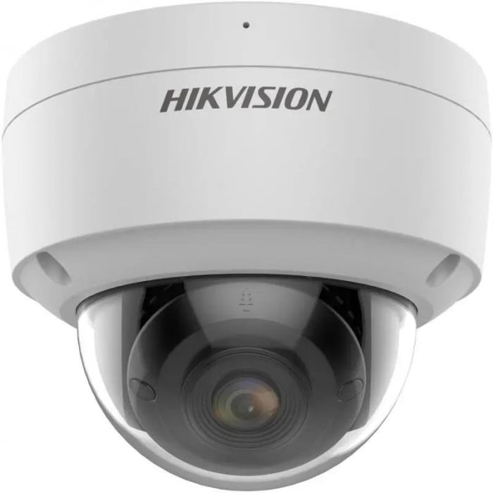 Camera supraveghere Hikvision IP dome DS-2CD2147G2-(2.8mm)C, 4MP, ColorVu - imagini color 24 7 (color si pe timp de noapte), filtrarea alarmelor false dupa corpul uman si masini, microfon audio incorp