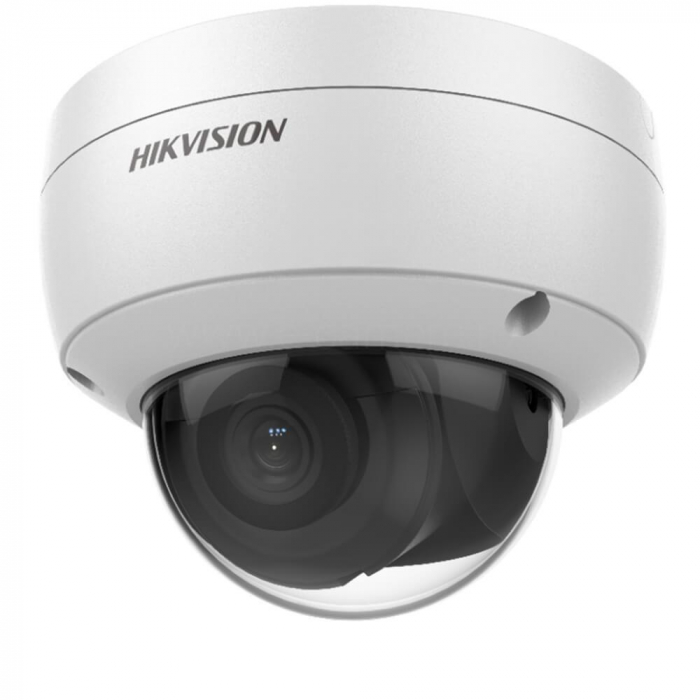 Camera supraveghere Hikvision IP dome DS-2CD2186G2-ISU(2.8mm)C, 8MP, Powered by Darkfighter, Acusens -Human and vehicle classification alarm based on deep learning algorithms, microfon audio incorpora