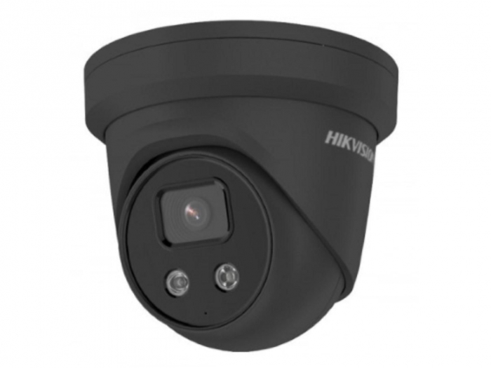 Camera supraveghere Hikvision IP turret DS-2CD2346G2-ISU SL(2.8mm)(C) (black), 4MP, culoare neagra, Acusens - filtrarea alarmelor false dupa corp...