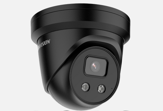 Camera supraveghere Hikvision IP turret DS-2CD2383G2-IU(2.8mm)BLACK, 8MP, culoare neagra, Acusens - filtrarea alarmelor false dupa corpul uman si masini, microfon audio incorporat, senzor 1 2.8 Progr