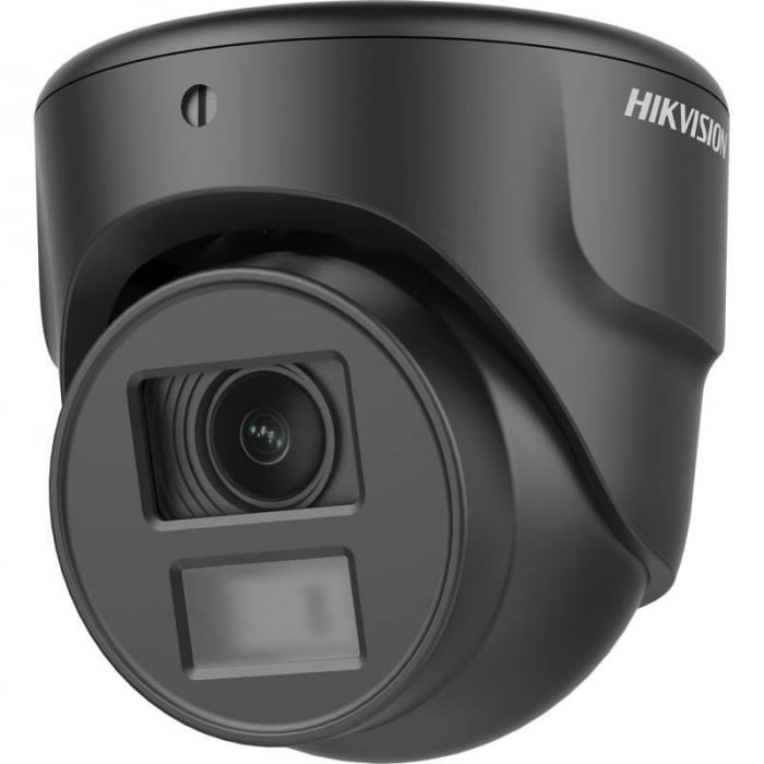 Camera supraveghere Hikvision Turbo HD mini turret DS-2CE70D0T-ITMF (2.8MM)black. 2 Mp, culoare neagra, rezolutie 1920 A 1080 25fps, iluminare 0.01 Lux (F1.2, AGC ON), 0 Lux cu IR, lentila 2.8mm, dist