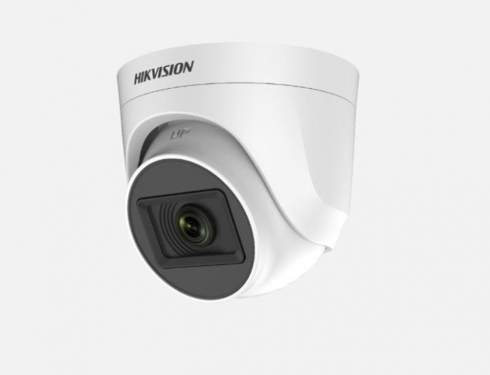 Camera supraveghere Hikvision Turbo HD turret DS-2CE76H0T-ITPF(2.4mm) (C), 5MP, rezolutie: 2560 A 1944, 5M 20fps, 4M 30fps, iluminare: 0.01 Lux (F1.2, AGC ON), 0 Lux with IR, lentila fixa: 2.4 mm, ung