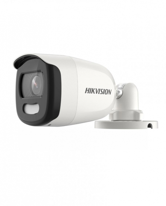 Camera supraveghere Turbo HD bullet Hikvision DS-2CE10HFT-F(3.6mm); 5MP, ColorVU - vizualizare imagini color pe timp de noapte; 5 MP CMOS, rezolutie: 2560 A 1944 20fps, iluminare: 0.0005 Lux (F1.0,