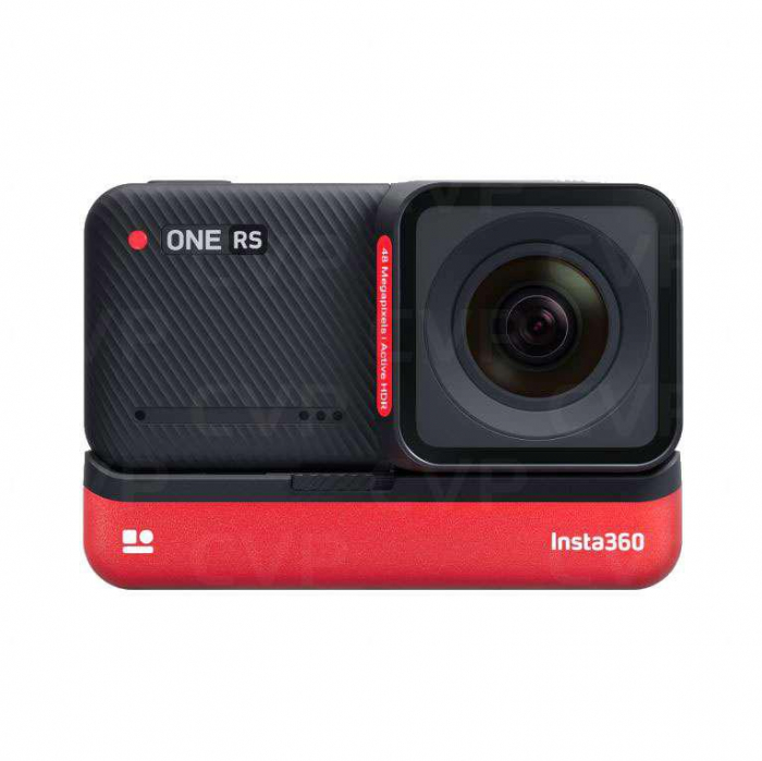 Camera video sport Insta360 ONE RS 4K Edition, 4K, 360 , Waterproof, HDR, Voice Control, Improved Stablization, AI Editing,capacitate acumulator 1190 mAh, culori negru si rosu