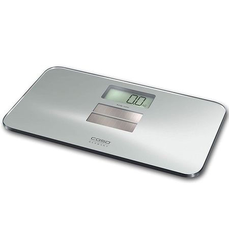 Cantar corporal caso 3400, 150 kg, sticla securizata, display digital, gri