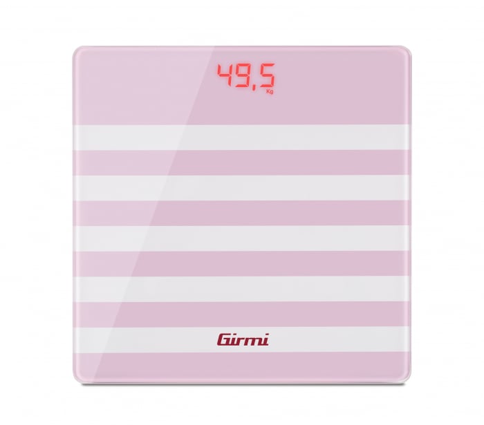 Cantar de baie digital Girmi BP21, afisaj LCD, roz