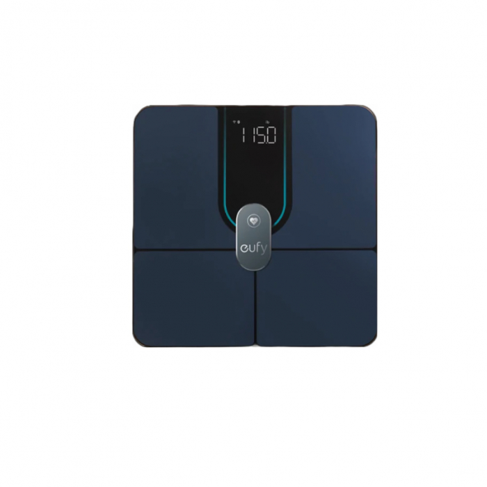 Cantar de baie eufy Smart Scale P2, Bluetooth, High Accuracy, 3D Virtual Body Mod, Negru