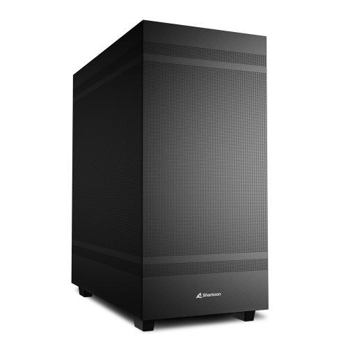 Carcasa Sharkoon Rebel C50 Black MID Tower, Panou lateral din metal, 7 sloturi de expansiune, 3x 3.5 drive bays, 3x 2.5 drive bays, 2x Ventilatoare 120mm preinstalate, 46.0 x 23.0 x 49.5 cm, negru