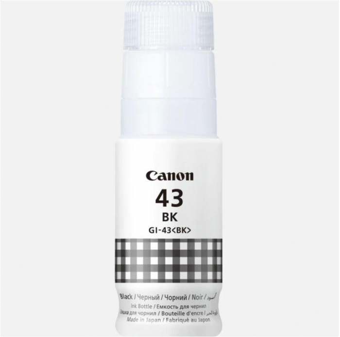 Cartus cerneala Canon GI-43 BK, culoare negru, capacitate 3800 pagini,60ml,pentru Canon Pixma G540, G640.