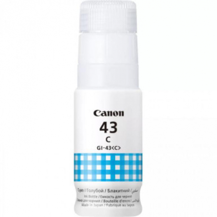 Cartus cerneala Canon GI-43C, culoare cyan, capacitate 3800 pagini,60ml,pentru Canon Pixma G540, G640.