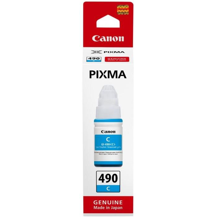 Cartus cerneala Canon GI-490 C, cyan, capacitate 70ml, pentru echipamente CISS G1400 G2400 G3400 G4400 G1411 G2411 G3411 G4411.