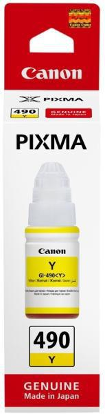 Cartus cerneala Canon GI-490 Y, yellow, capacitate 70ml, pentru echipamente CISS G1400 G2400 G3400 G4400 G1411 G2411 G3411 G4411.