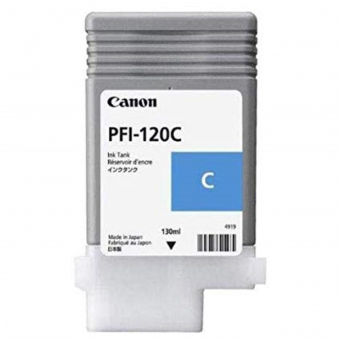 Cartus cerneala Canon PFI-120C, cyan, capacitate 130ml, pentru Canon TM 200 205 300 305.